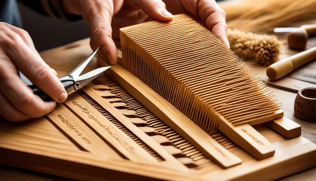 handmade wooden comb