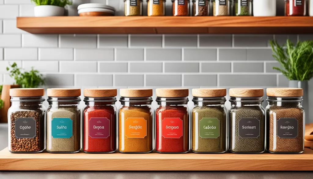 personalized kitchen organization jars