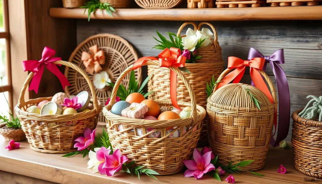 Bamboo gift baskets