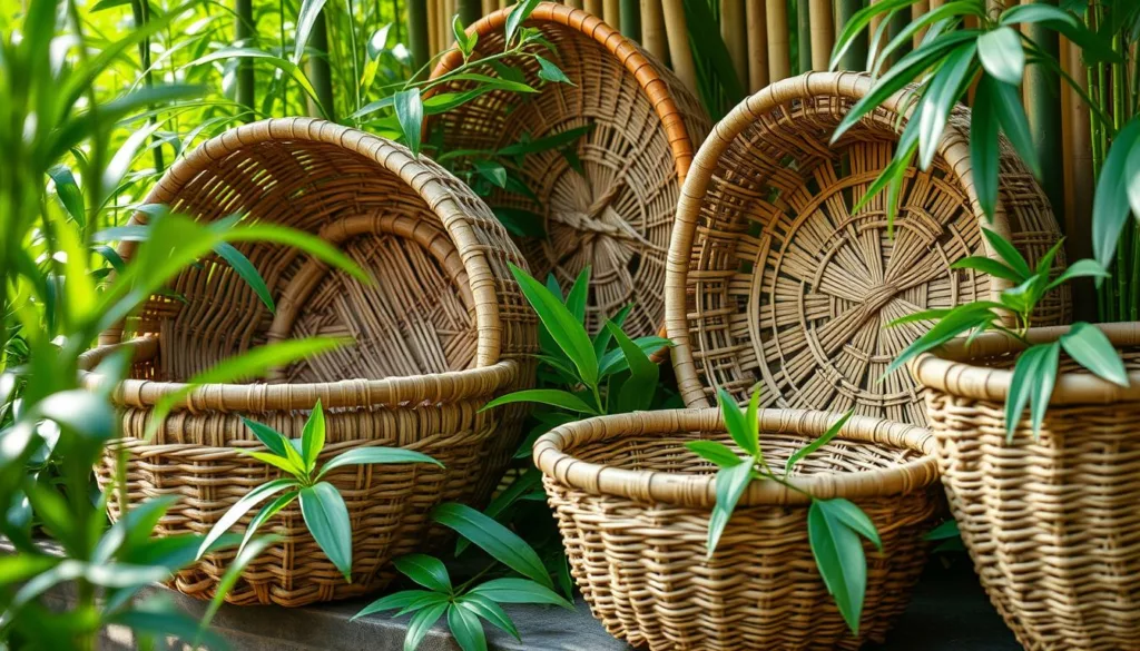 eco-friendly bamboo baskets