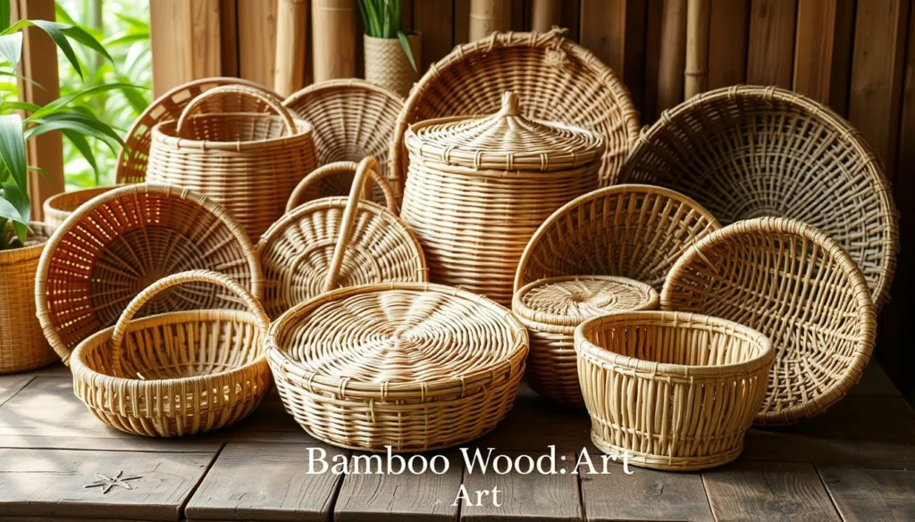 handwoven bamboo baskets