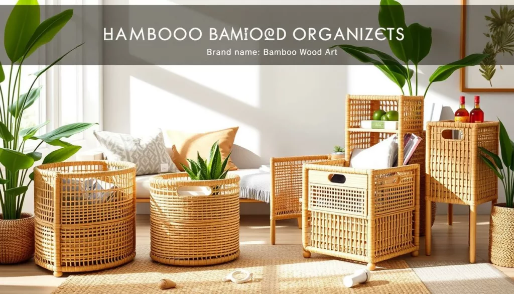 handwoven bamboo organizers