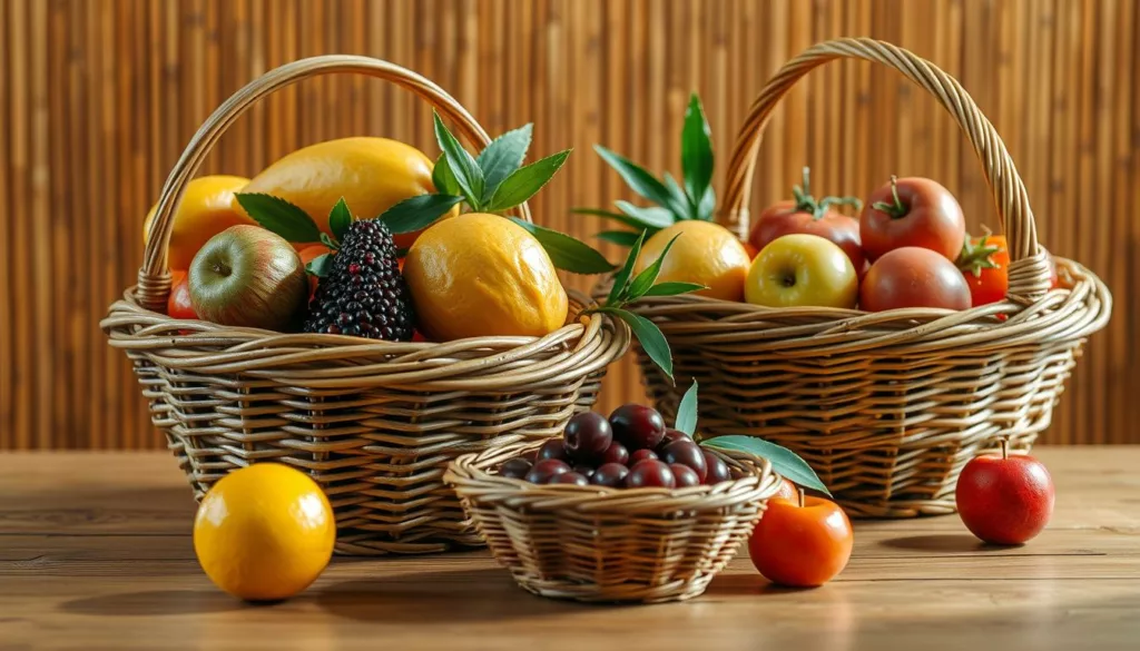 wicker fruit baskets